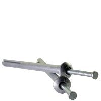 (1500pcs) 1/4' x1 1/4' Hammer Drive Anchor, Zinc Alloy with Zinc Plated Steel Nails (inch), Size: 1/4', Length: 1-1/4'