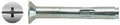 (50) 3/8 X 6 Sleeve Anchors Combo Drive Flat Head Zinc Plated