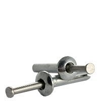 (1000pcs) 1/4' x1 1/2' Hammer Drive Anchor, Mushroom Head, Zinc Alloy w/Stainless Steel (304) Nails (inch), Size: 1/4', Length: 1-1/2'