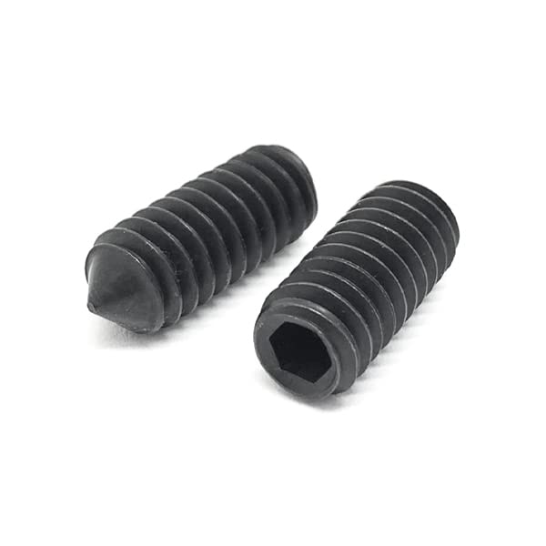 (1000 Pieces) 5/16-18x1/2' Alloy Cone Point Coarse Thread Allen Socket Set Screw Black Oxide