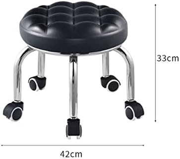 Black Vanity Benches & Counter Height Bar Stools - Stylish Garden & Desk Stools, Versatile Moving Footstools for Home & Office Decor