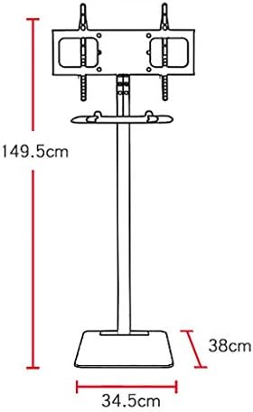 TV Stands Hidden Floor Stand, Monitor Stand Sub-Base, Floor TV Hanger, Mobile Universal Cart, TV Mobile Stand, Anti-Knock Arc Design,