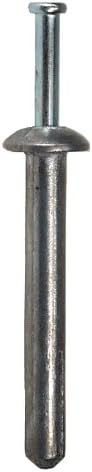 Powers Fastening Innovations 02827 1/4-Inch by 2-Inch Mushroom Head Zamac Nailing with Carbon Steel Nail , 1000 Per Box