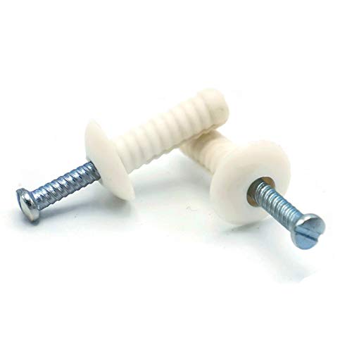 Nylon Hammer Drive Pin Nail in Masonry Concrete Anchors Zinc Nail 1/4' x 1-1/2' Qty 250