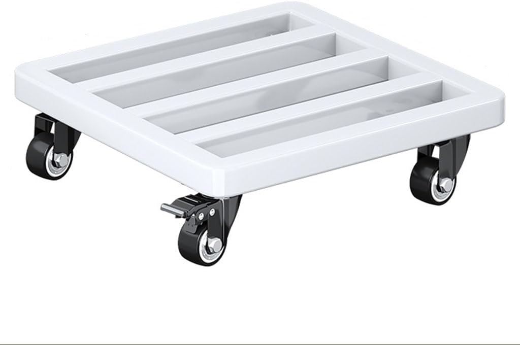 Heavy Duty Plant Caddy Square Garden Planter Trolley with Rolling Wheels for Indoor Outdoor Large Flower Pots Mover Mobile Base Tray Universal Wheel