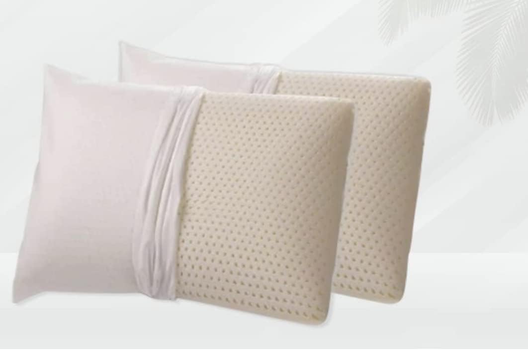 ORGANIC TEXTILES 100% Talalay Latex Bed Pillow with GOTS Certified Organic Cotton Cover (Standard Size - Soft) - Pack of 1