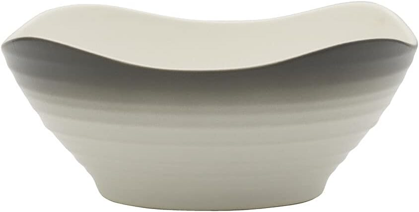 Mikasa Swirl Square Ombre Graphite 16 Piece Dinnerware Set, Service for 4