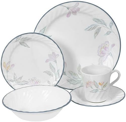 Corelle Impressions 20-Piece Dinnerware Set, Service for 4, Pink Trio