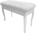 Piano Stool,Dressing Table Stoolduet Leather Piano Bench Deluxe Wood Piano Stool with Large Storage Box Keyboard Bench Vanity Stool,76 X 35 X 49Cm,Perfect for Home & Prof,White