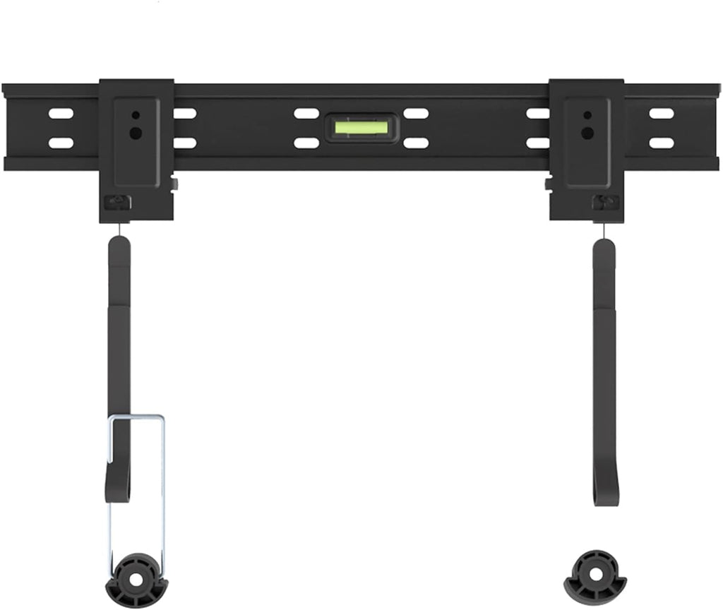 Universal TV Stand TV Stand Base Low Profile Fixed TV Wall Mount Bracket TV Bracket with Drawstring Snap Lock, Built-in Spirit Level 32'-60' Universal TV Mount, Holds Up to 110lbs