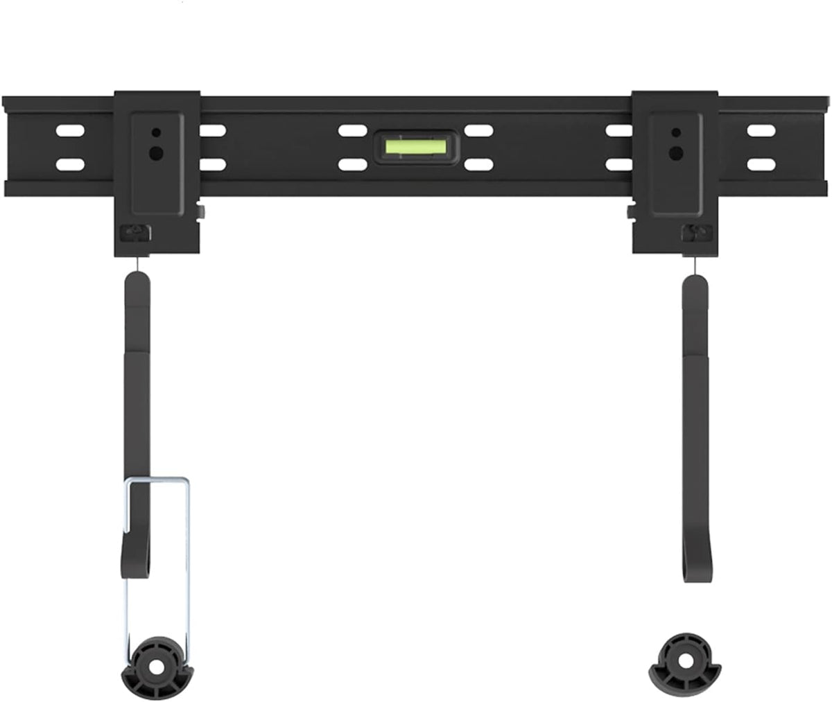 Universal TV Stand TV Stand Base Low Profile Fixed TV Wall Mount Bracket TV Bracket with Drawstring Snap Lock, Built-in Spirit Level 32'-60' Universal TV Mount, Holds Up to 110lbs
