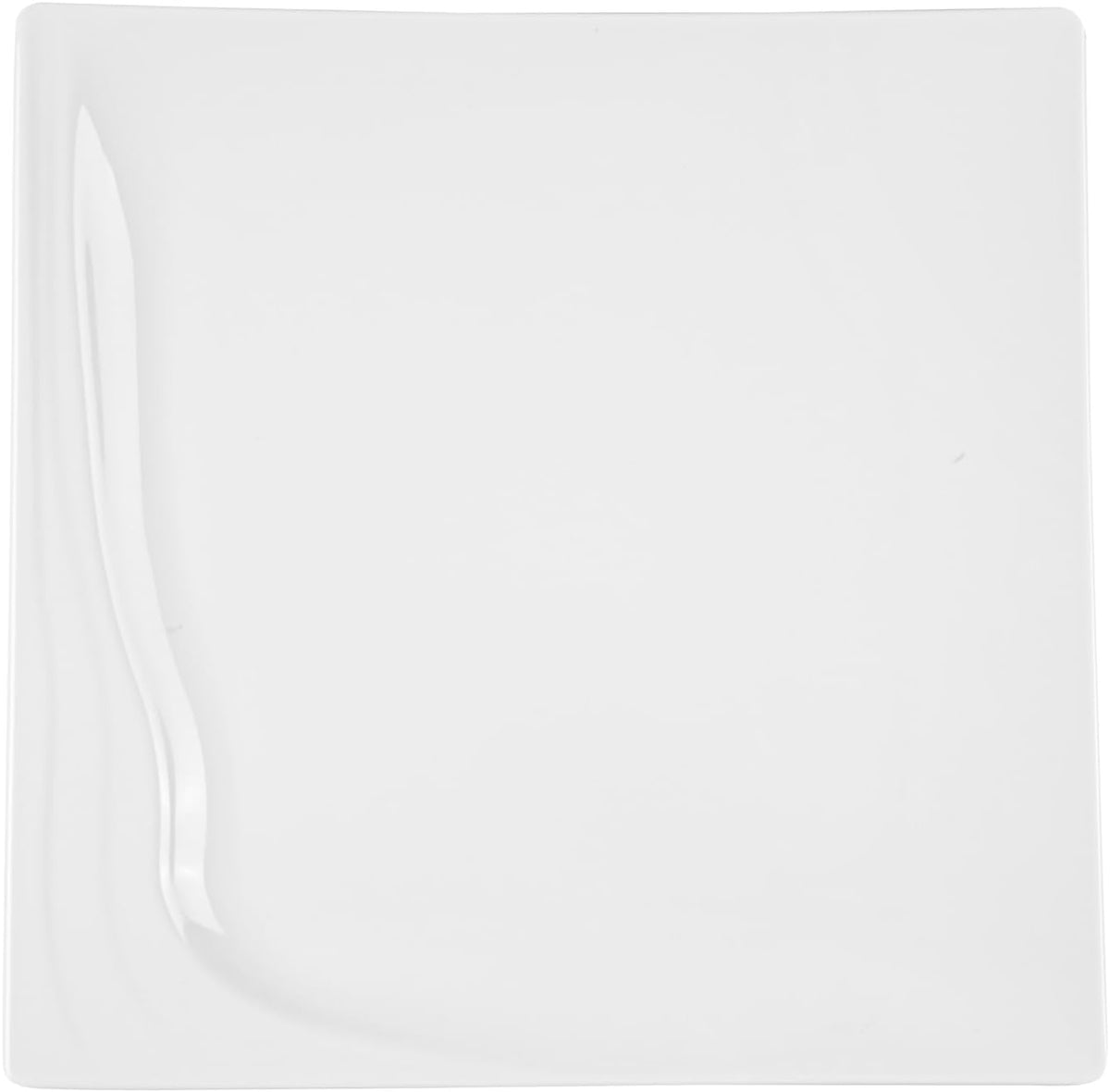 Restaurantware Voga 12 x 12 Inch Serving Plates 10 Square Pasta Plates - Premium Top-Rack DIshwashable White Melamine Serving Platters Serve Appetizers Or Desserts For All Occasions