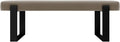 VANT Upholstered Bed Bench - Velvet Sand Storm - Matte Black - Contemporary Modern, Bedroom Bench Seat, Hallway, or Entryway