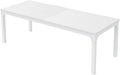 Large Dining Table, 78.7 x 27.6 Inches, Seats 6-8, Rustic Wood Top with Black Metal Frame (White)