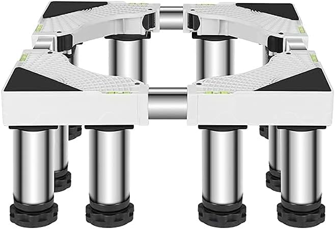 Multi-Functional Adjustable Base with 8/12 Strong Feet Washing Machine Universal High Rack Length/Width 42-66cm Tumble Dryers Base Stand Refrigerator Holder Bracket - 400kg (1