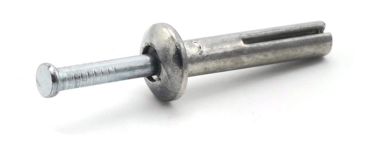 Hammer Drive Pin Anchors in Zinc Plated Steel - 1/4' x 2' Qty-250