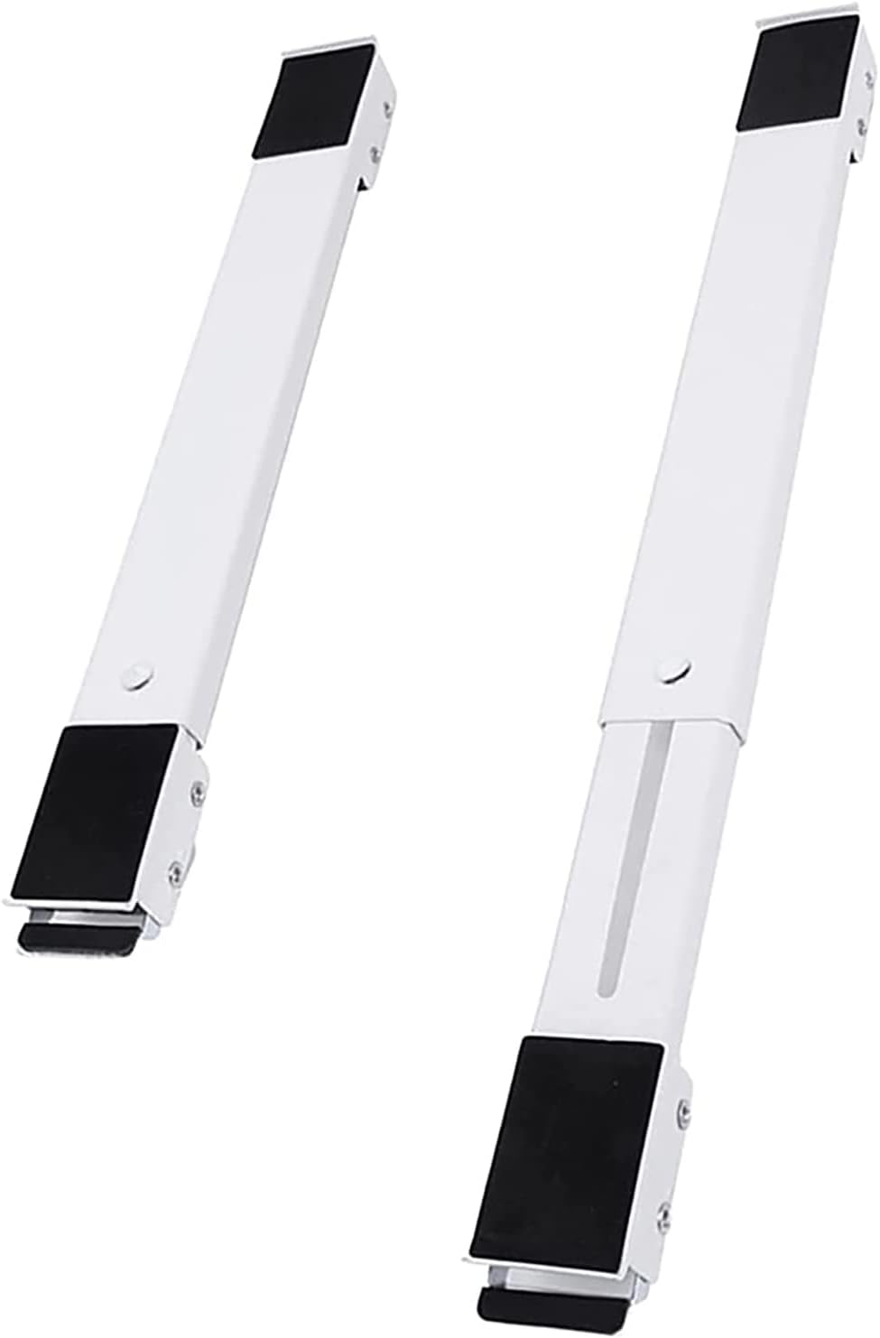 Fridge Adjustable Washing Machine Stand, Universal Pedestal Max Load 660LB Washing Machine Base with 24 Locking Wheels, 2Pcs (White)