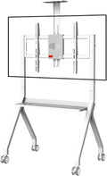 Adjustable Floor Stand for Interactive Whiteboards and TVs, Mobile Base with Locking Wheels, Ideal for Office, Classroom, and Home Use