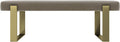 VANT Upholstered Bed Bench - Velvet Sand Storm - Burnished Brass - Contemporary Modern, Bedroom Bench Seat, Hallway, or Entryway