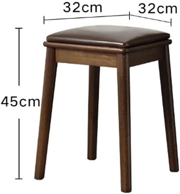 Leather Footstools, Vanity Benches, Piano Stool, Makeup Seat, Garden Stools, Dressing Stools, Living Room and Bedroom Desk Stools(Brown)