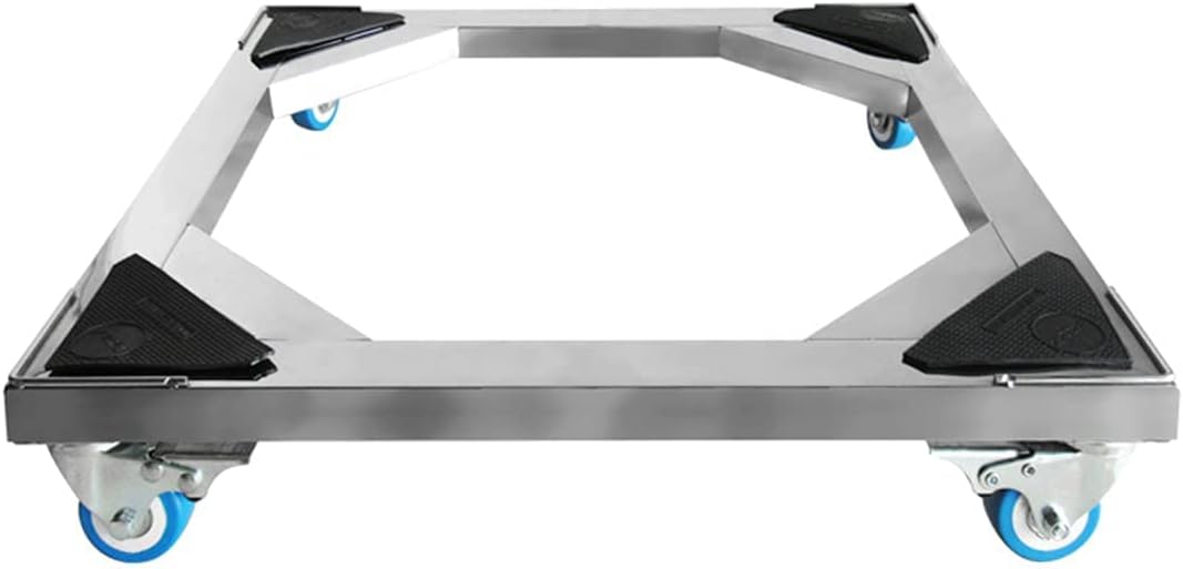 Mobile Roller Base with Lockable Wheels Washing Machine Stand Fridge Stand 42-60cm can choose Universal Dryer/Refrigerator Pedestal Prevent Scratch Dent Moisture Proof ( )