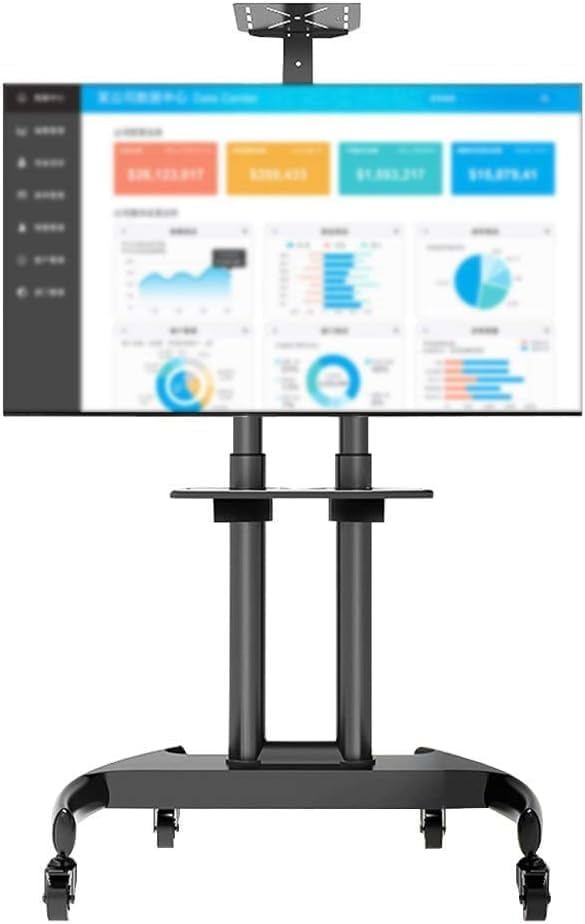 Mobile TV Stand, Universal Swivel TV Stand, Floor-Standing Mobile TV Stand with Heavy Duty Base, for Living Room Use