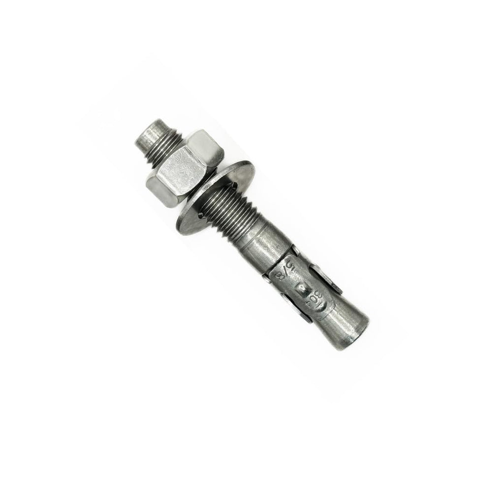 Mighty Fasteners Wedge Anchors – Heavy-Duty 304 Stainless Steel Expansion Bolts for Concrete & Masonry, Rust-Resistant & Durable - 5/8 X 3-3/4' - 25 Pack