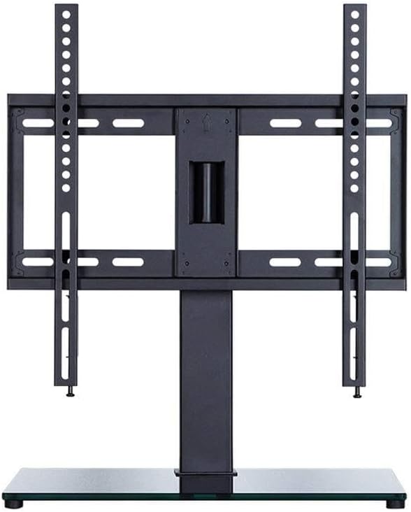 Universal TV Stand for 32-60 Inch TVs, Adjustable Height Swivel 90°, Tempered Glass Base, Holds Up to 35kg, TV Tabletop Pedestal TV Bracket Mount