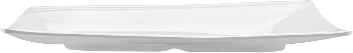 Restaurantware Voga 12 x 12 Inch Serving Plates 10 Square Pasta Plates - Premium Top-Rack DIshwashable White Melamine Serving Platters Serve Appetizers Or Desserts For All Occasions