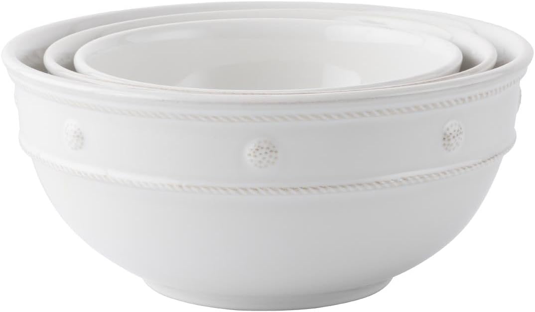 Juliska Berry & Thread Nesting Serving Bowl Set/3 - Whitewash