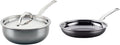 Hestan NanoBond Molecular Titanium Stainless Steel Cookware Bundle - Saucier Pan with Lid and Frying Pan