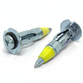 (1200 Pieces) 1/8' L x1-1/2' Hollow Wall Drywall Anchor Drive Point Steel Zinc Clear