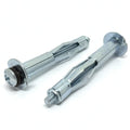 (100 Pieces) 1/8' L x1-3/4' Hollow Wall Drywall Anchor Standard Point Steel Zinc Clear
