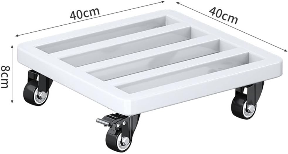 Heavy Duty Plant Caddy Square Garden Planter Trolley with Rolling Wheels for Indoor Outdoor Large Flower Pots Mover Mobile Base Tray Universal Wheel