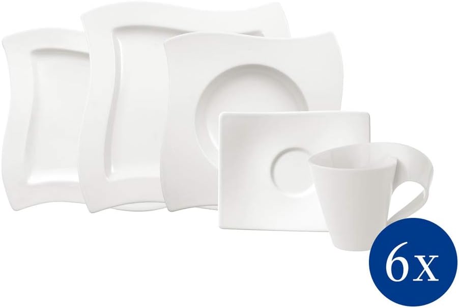 Villeroy & Boch NewWave 30-Piece Basic Dinnerware Set, White