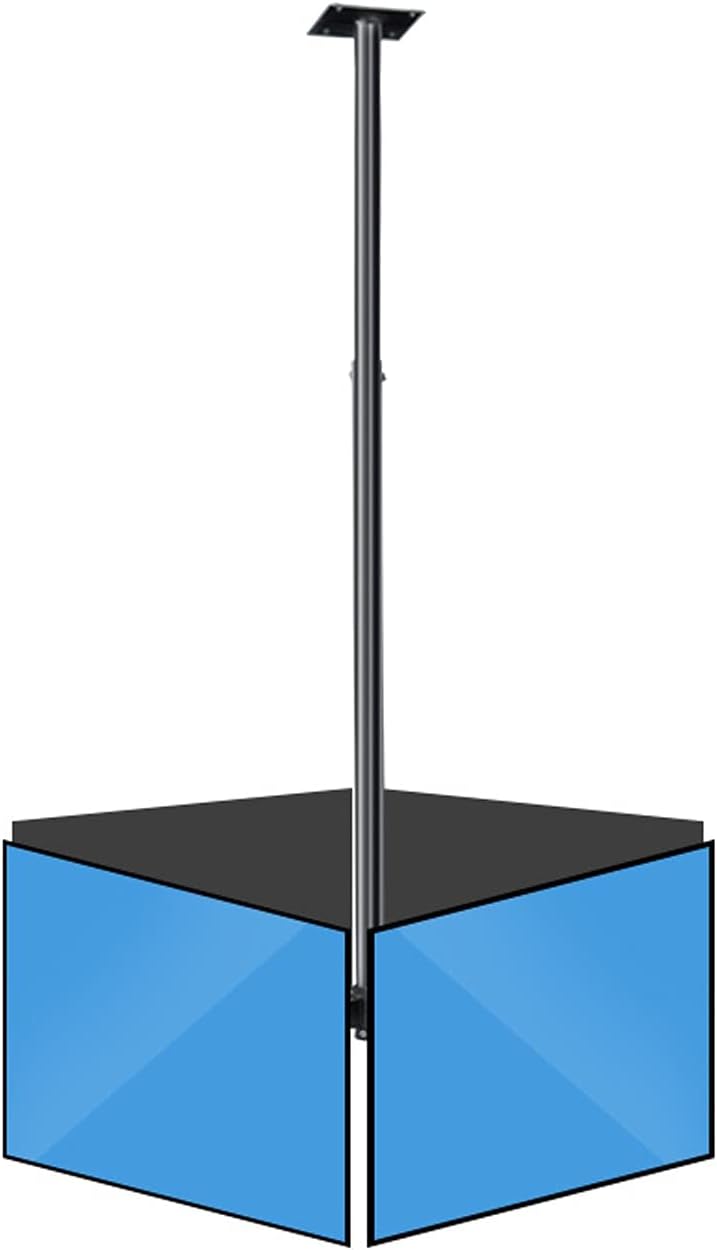 Universal TV Stand TV Stand Base Three Screen Ceiling TV Bracket 32'-75' Commercial Extension Tilt Rotation TV Mount Steel Adjustable Ceiling TV Mount with Max 400x400mm Tv Stand ,a-Four screens