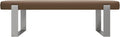 VANT Upholstered Bed Bench - Vintage Leather Cognac - Brushed Nickel - Contemporary Modern, Bedroom Bench Seat, Hallway, or Entryway