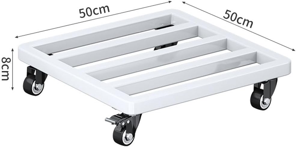 Heavy Duty Plant Caddy Square Garden Planter Trolley with Rolling Wheels for Indoor Outdoor Large Flower Pots Mover Mobile Base Tray Universal Wheel