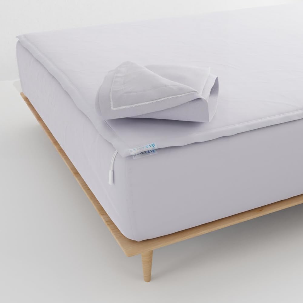 QuickZip Fitted Plus Spare Bundle: 1 Fitted & 1 Zip Sheet - Easy Change, Won't Pop Off - Soft Percale 400 TC 100% Cotton - 16' Deep Pockets Queen Size Sheets Lavender