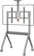 Universal Floor Stand for Interactive Whiteboards and TVs, Mobile Base with Lockable Wheels for Secure Movement in Office, Classroom, and Home Settings