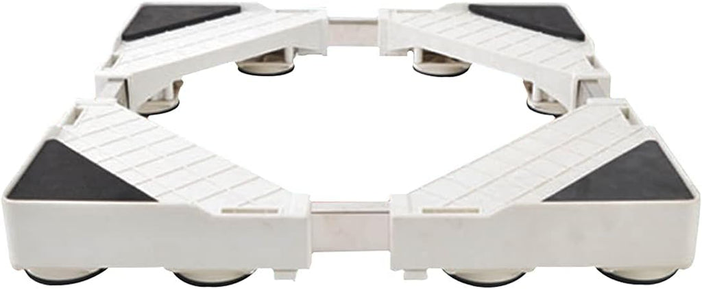Washing Machine Stand Anti-Rust Universal Base Fridge Stand Adjustable Width 45-72cm Length 50-77cm Holder Bracket for Refrigerator Dryer Height 5.5cm Anti-Vibration Mat ()