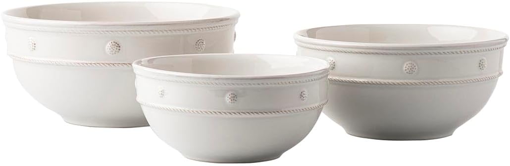 Juliska Berry & Thread Nesting Serving Bowl Set/3 - Whitewash