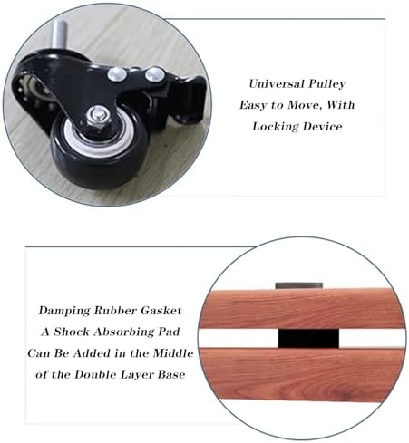 Speaker Stand,Universal Speaker Stand Riser with Stabilizer Base & Swivel Wheels for Enhanced Audio Stability, Mobility & Performance - Perfect for DJs, Musicians & Events