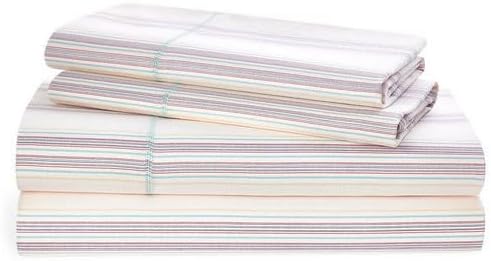 Lauren Ralph Lauren Claudia Stripe 4 pc Queen Sheet Set Multi Pink Stripe on Cream