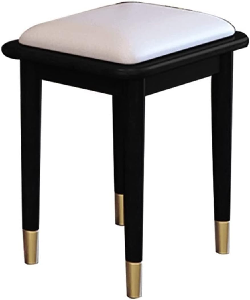 Stools, Leather Footstools, Vanity Benches, Piano Stool, Women Makeup Seat, Dressing Stools,Black