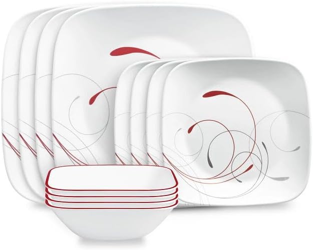 Corelle Square Splendor 12-piece Dinnerware Set, Service for 4