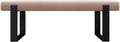 VANT Upholstered Bed Bench - Velvet Blush - Matte Black - Contemporary Modern, Bedroom Bench Seat, Hallway, or Entryway