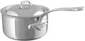 Mauviel M'Cook 5-Ply Polished Stainless Steel Sauce Pan With Lid, And Cast Stainless Steel Handle, 6-Qt, Made In France