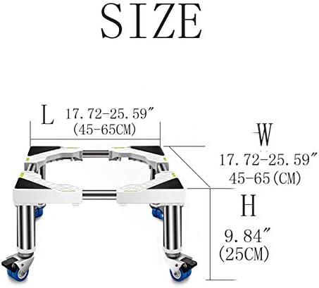 Portable Washing Machine Roller Pulley， Washing Machine Stand Base Heavy Duty Washing Machine Base with Wheels Multifunctional Refrigerator Mobile Base Fridges Freezers Trolley Stand Universal