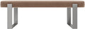 VANT Upholstered Bed Bench - Velvet Blush - Brushed Nickel - Contemporary Modern, Bedroom Bench Seat, Hallway, or Entryway